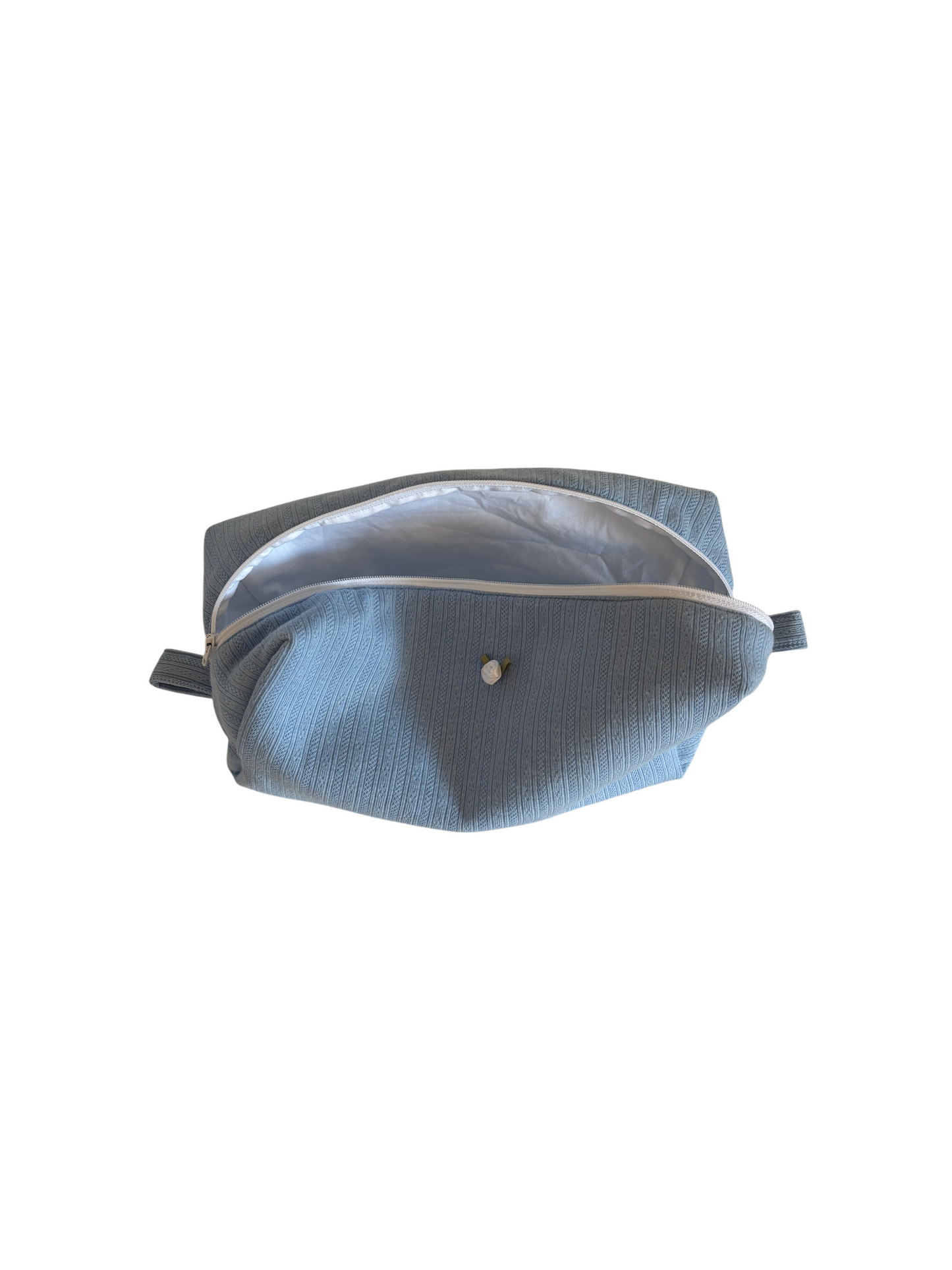 Soft Blue Rosettes Toiletry Bag